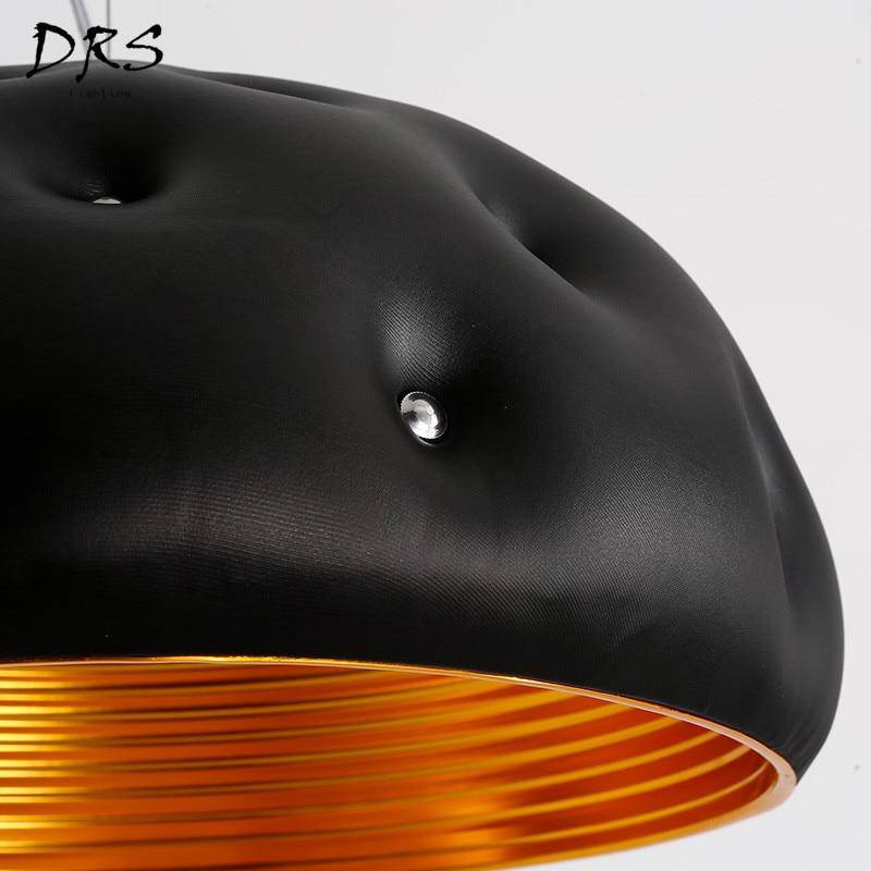 Lustre design style cuir avec diamants - vue 5 sur 5