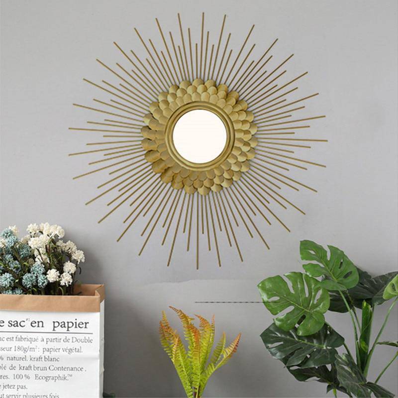 Miroir mural décoratif rond soleil doré Sunglasses - vue 4 sur 5