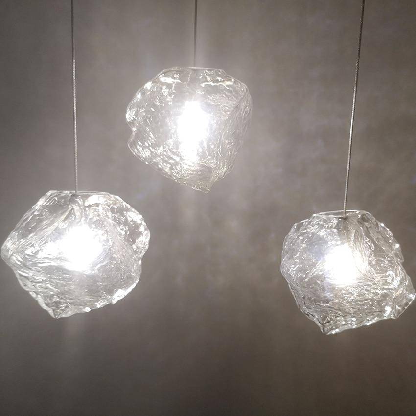 Suspension style glaçon en verre - vue 3 sur 6