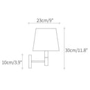 Applique murale moderne LED avec abat-jour triangle en tissu