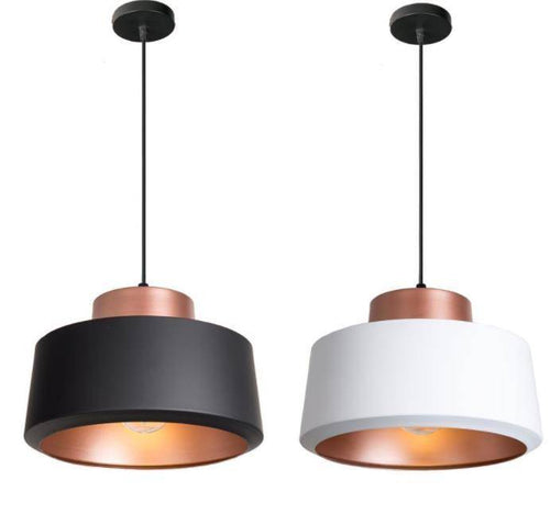 Suspension ronde en aluminium Shade (noir ou blanc)