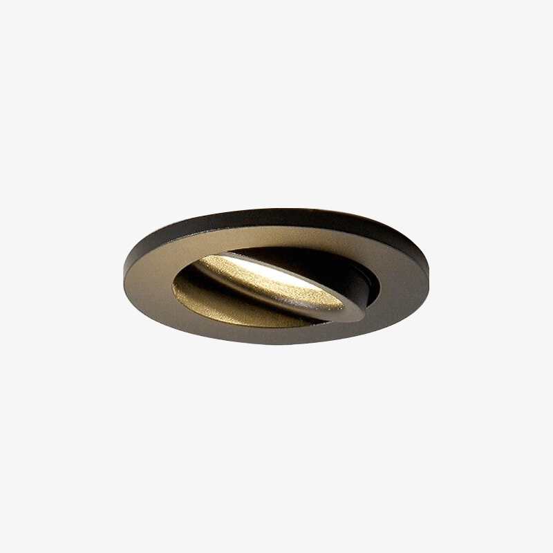 Spot moderne rond en aluminium avec LED pivotable
