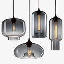 Suspension arrondies en verre de plusieurs formes scandinaves