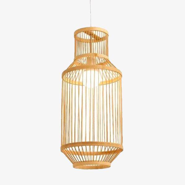 Suspension cage en bambou Geometric D