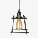 Suspension cage en métal vintage à LED Plitz