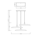 Suspension design à LED avec abat-jours en bois style Nordic