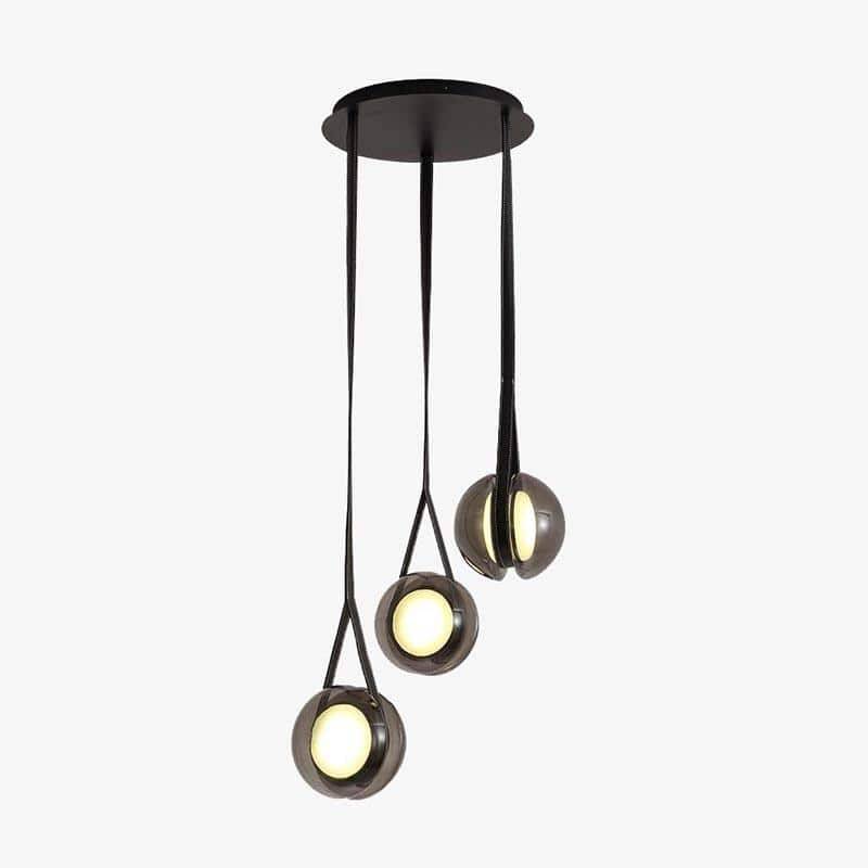 Suspension design à LED avec boule en verre style coffee - vue 2 sur 6