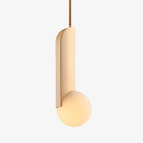 Suspension design à LED doré avec boules Brass
