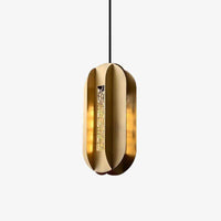 Suspension design à LED en métal arrondi luxury