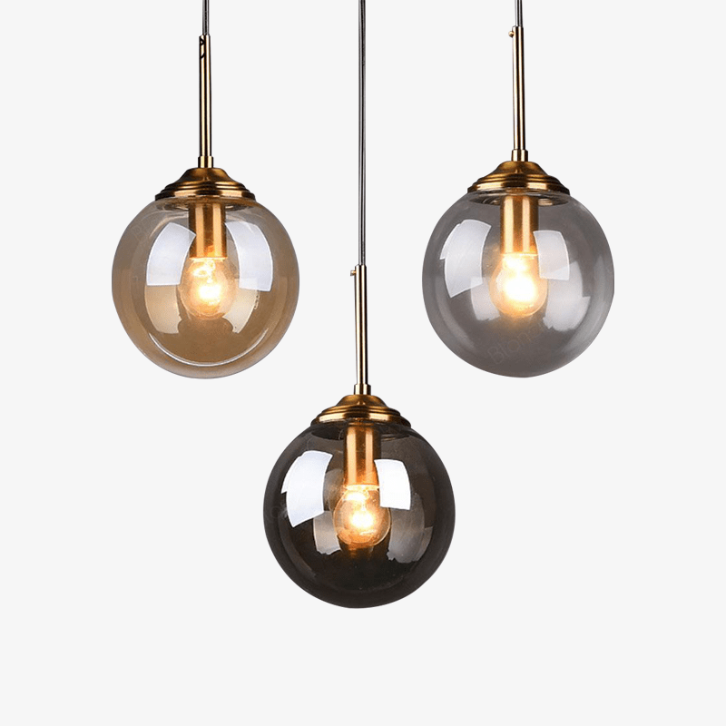 Suspension design boule en verre fumé Hang - vue 5 sur 13