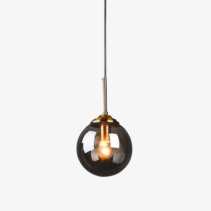 Suspension design boule en verre fumé Hang - vue 4 sur 13