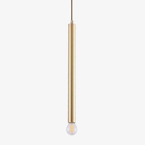 Suspension design cylindre doré à LED Simple