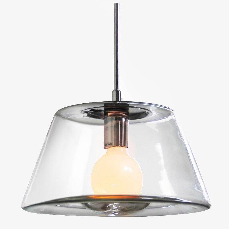 Suspension design en verre à LED triangle