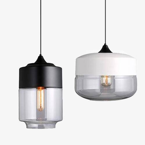 Suspension design en verre et métal moderne (plusieurs formes)