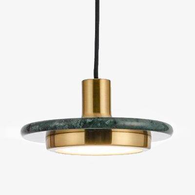 Suspension design en verre et style marbre Line