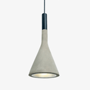 Suspension design LED avec abat-jour conique en ciment