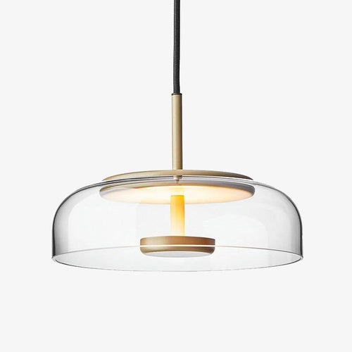 Suspension design LED avec abat-jour en verre Clear