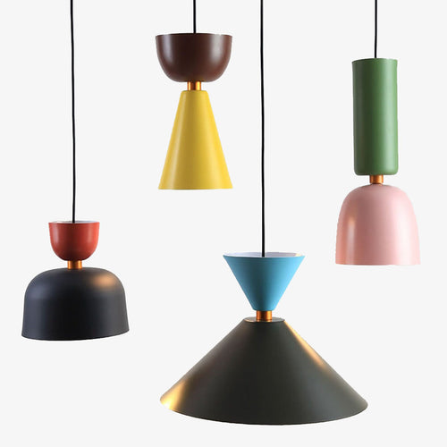 Suspension design LED avec abat-jour nordic coloré Topaz