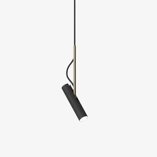 Suspension design LED cylindrique en métal style Hang - vue 2 sur 7