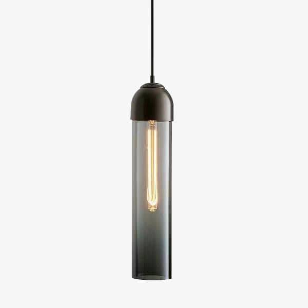 Suspension design LED cylindrique en verre coloré Hang - vue 2 sur 7