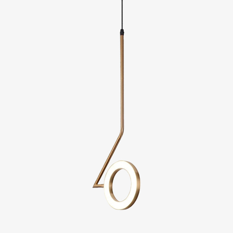Suspension design LED ronde en métal fin Bony