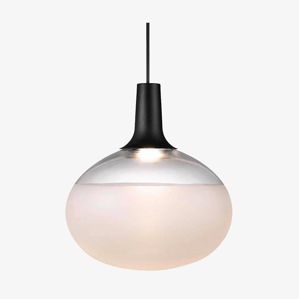 Suspension design ovale en verre à LED Oval