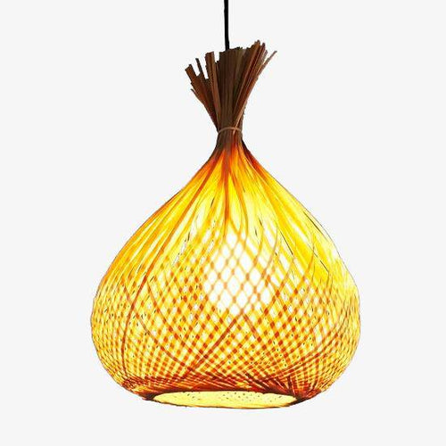 Suspension fiole ficelée en bambou Creative