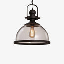 Suspension industrielle LED avec abat-jour en verre Loft
