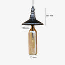 Suspension industrielle LED style bouteille en verre Sanmarino