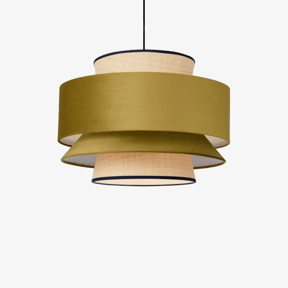 Suspension moderne avec abat-jour multiple en tissus Bria