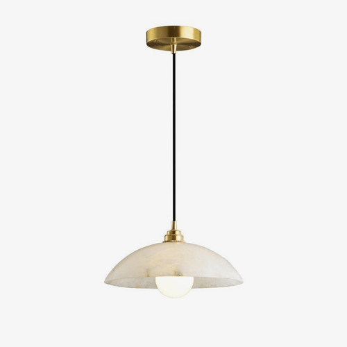 Suspension moderne en marbre blanc LED