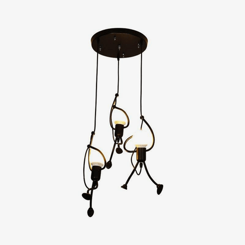 Suspension moderne LED en métal style petite personne