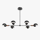 Suspension moderne LED noire avec plusieurs abats-jour arrondi