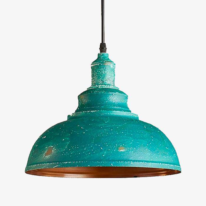 Suspension retro à LED bleue rouillée