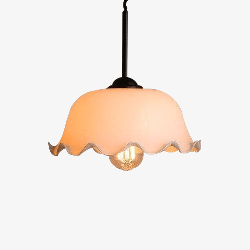 Suspension retro LED avec abat-jour aux bords courbés - vue 2 sur 9