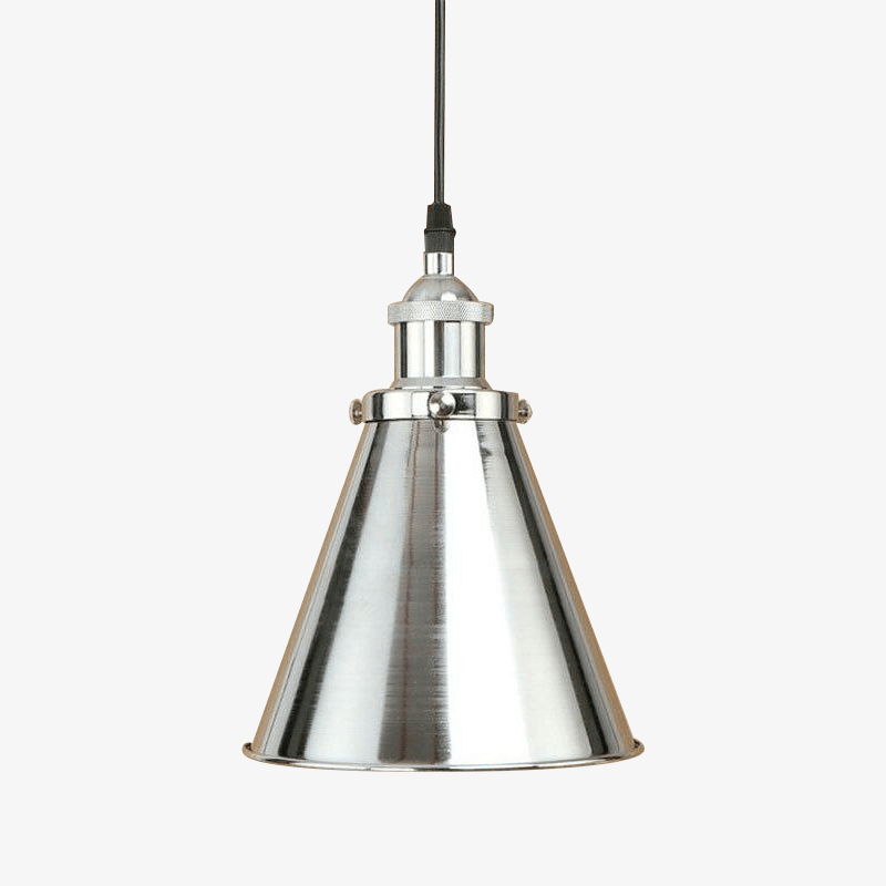 Suspension retro LED avec abat-jour métal conique Loft