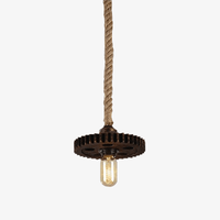Suspension retro LED en métal et ampoule Edison