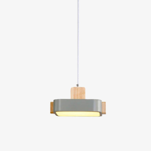 Suspension scandinave LED avec abat-jour en bois Ainhara