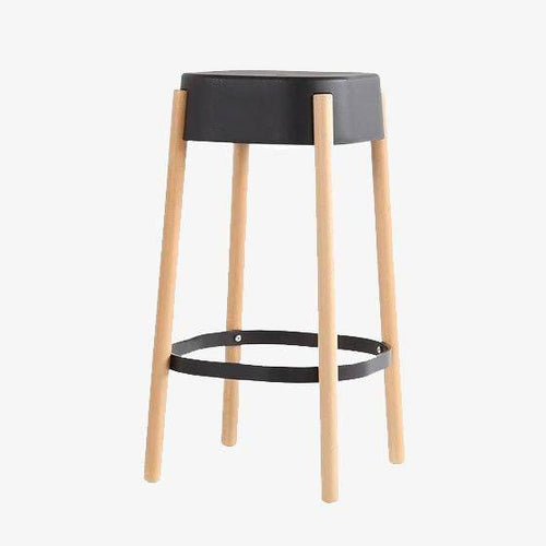 Tabouret de bar scandinave en bois et métal Maguy