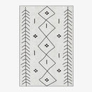 Tapis berbère rectangle à dessins noir et blanc Carlo