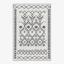 Tapis berbère rectangle à dessins noir et blanc Live