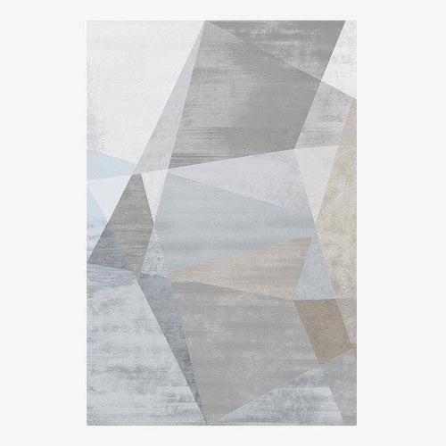 Tapis design rectangle aux formes géométrique grises Area