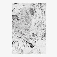 Tapis rectangle moderne abstrait noir et blanc Splice