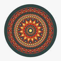 Tapis rond aux motifs Mandala