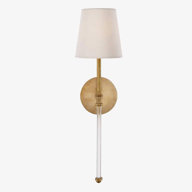 Applique murale LED barre et abat-jour en tissu Traditional