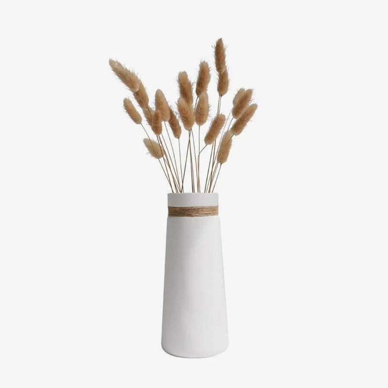 Vase moderne en céramique blanc style Japan Artist - vue 2 sur 8